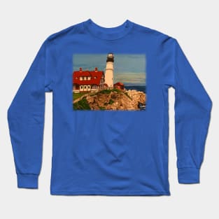 Portland Maine Lighthouse Long Sleeve T-Shirt